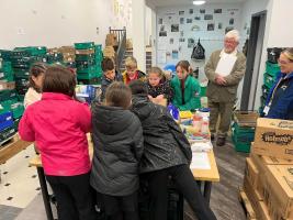 Rotakids visiting Carlisle foodbank